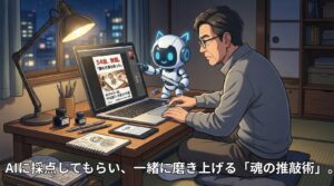 AIに採点してもらい、一緒に磨き上げる「魂の推敲術」。の記事のアイキャッチ画像